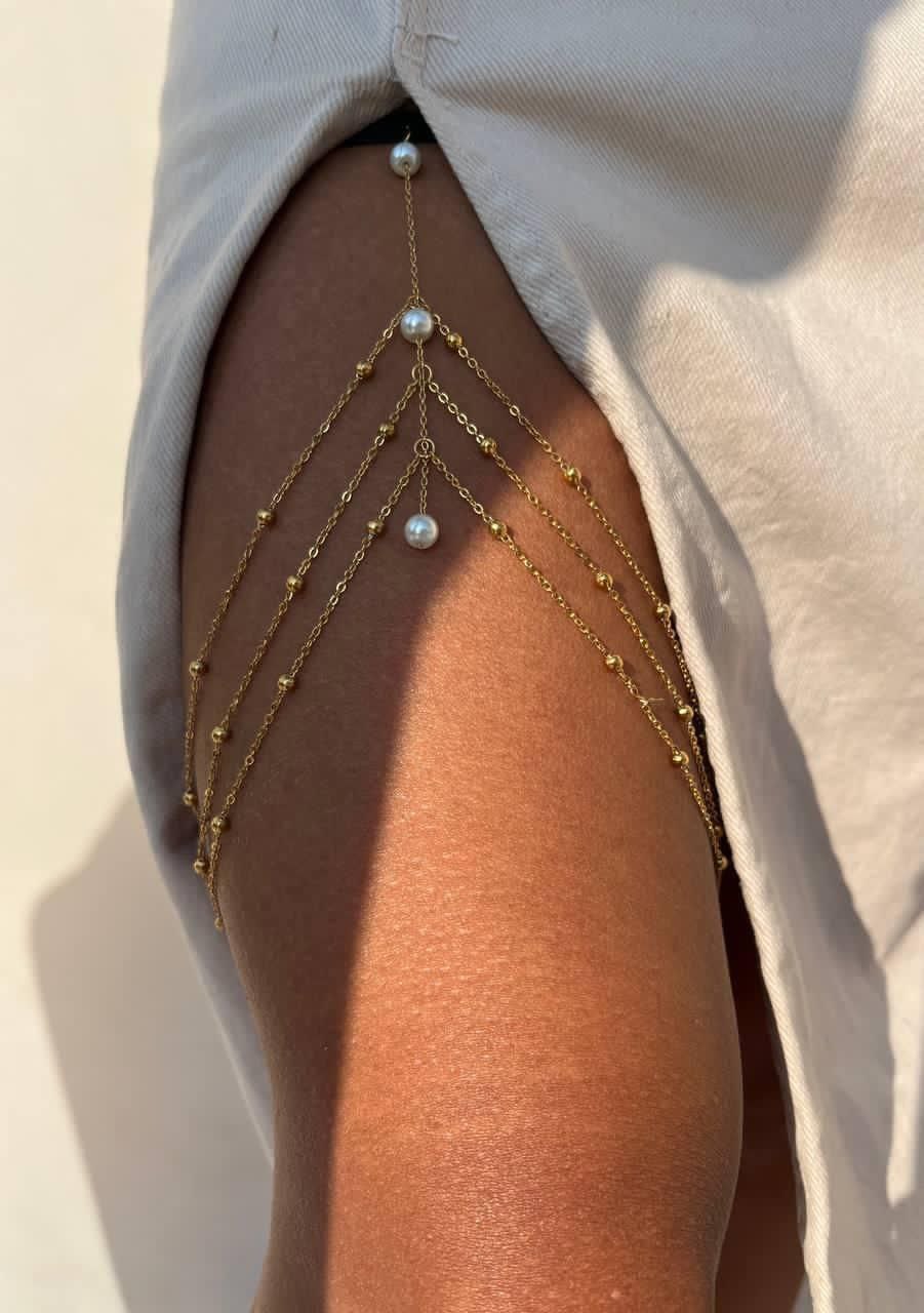 زنجیر بدن و ران پا  استیل رنگ ثابت و فری‌سایز